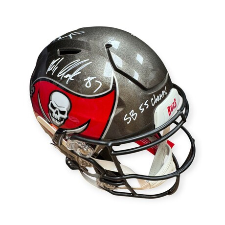 Brady & Gronkowski // Tampa Bay Buccaneers // Signed Helmet + Inscc.