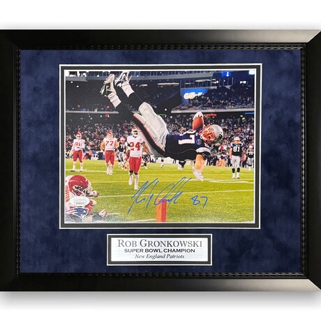 Rob Gronkowski // New England Patriots // Signed Photo + Framed