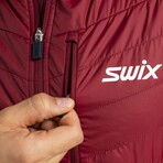 Swix // Men's // Dynamic Hybrid Insulated Jacket // Rhubarb Red + Swix Red (S)