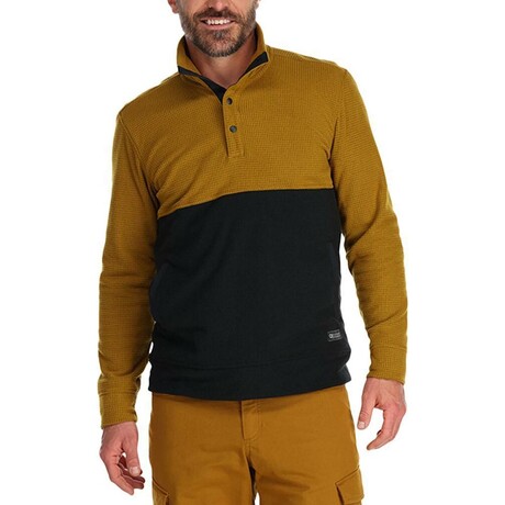 Outdoor Research // Men's // Trail Mix Snap Pullover Fleece // Tapenade + Black (XL)