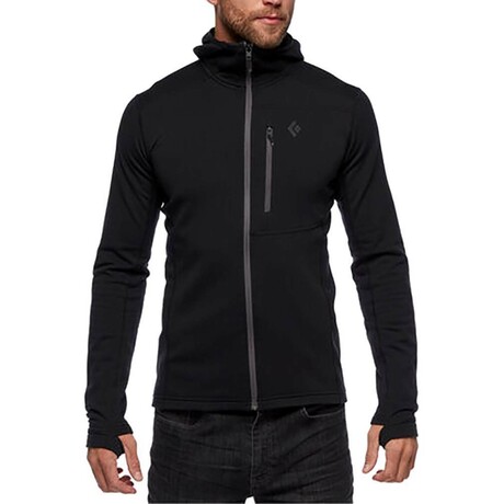 Black Diamond // Men's // CoEfficient Fleece Hooded Jacket // Black (XL)