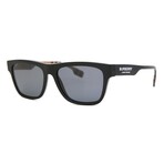 Burberry // Men's // BE4293 377381 Square Sunglasses // Black + Dark Polarized Gray