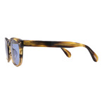 Oliver Peoples // Men's // OV5036S 170356 Round Sunglasses // Light Havana + Blue