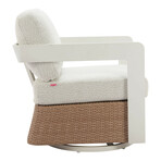 Gelo Swivel Chair White & Brown