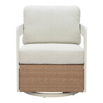 Gelo Swivel Chair White & Brown