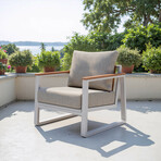 Welt Armchair Taupe & White