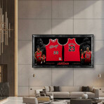 Michael Jordan // Dual Framed Signed Mitchell & Ness Jerseys // Chicago Bulls