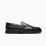28's Venetian Leather Low Top Loafers // Navy (US: 7)