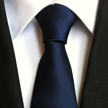 Formal Men’s Necktie // Solid Navy Blue Textured