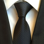 Formal Men’s Necktie // Solid Black Textured