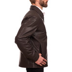 Genuine Leather Jacket // Brown (S)