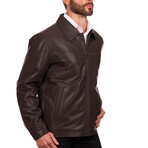 Genuine Leather Jacket // Brown (S)