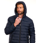 Faux Packable Jacket // Navy (S)