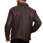 Genuine Leather Jacket // Brown (S)