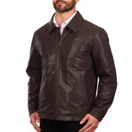 Genuine Leather Jacket // Brown (S)
