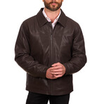 Genuine Leather Jacket // Brown (S)