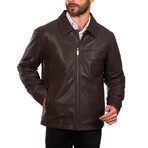 Genuine Leather Jacket // Brown (S)