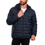 Faux Packable Jacket // Navy (S)