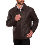 Genuine Leather Jacket // Brown (S)