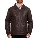 Genuine Leather Jacket // Brown (S)