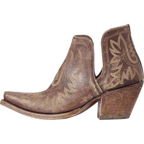 Ariat // Women's // Dixon Western Bootie // Naturally Distressed Brown (6)