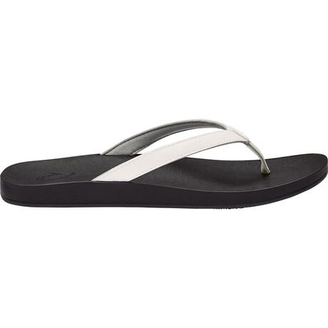 Olukai // Women's // Puawe Flip Flop // White + Black (6)