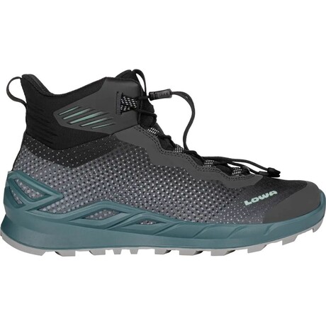 Lowa // Women's // Merger GTX Mid Trail Running Shoe // Petrol + Ice Blue (6.5)