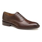 Italian Leather Meade Cap Toe Oxfords // Mahogany (8)