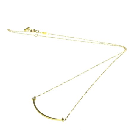 Tiffany & Co. // 18k Yellow Gold T-Smile Pendant Necklace // 15.74"-17.71" // Store Display
