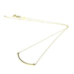 Tiffany & Co. // 18k Yellow Gold T-Smile Pendant Necklace // 15.74"-17.71" // Store Display