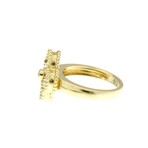 Van Cleef & Arpels // 18k Yellow Gold Vintage Alhambra Diamond + Onyx Ring // Ring Size: 5.25 // Store Display