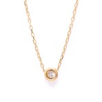 Cartier // 18k Rose Gold Diamants Légers De Cartier Diamond Pendant Necklace // 14.96"-16.14" // Store Display