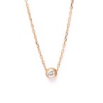 Cartier // 18k Rose Gold Diamants Légers De Cartier Diamond Pendant Necklace // 14.96"-16.14" // Store Display