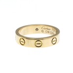 Cartier // 18k Rose Gold Mini Love Diamond Ring // Ring Size: 4.5 // Store Display