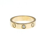 Cartier // 18k Rose Gold Mini Love Diamond Ring // Ring Size: 4.5 // Store Display