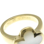 Van Cleef & Arpels // 18k Yellow Gold Pure Alhambra Mother of Pearl Ring // Ring Size: 7.25 // Store Display
