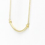 Tiffany & Co. // 18k Yellow Gold T-Smile Pendant Necklace // 15.74"-17.71" // Store Display