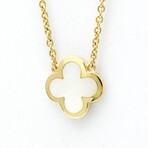 Van Cleef & Arpels // 18k Yellow Gold Pure Alhambra Mother of Pearl Pendant Necklace // 14.76"-16.33" // Store Display