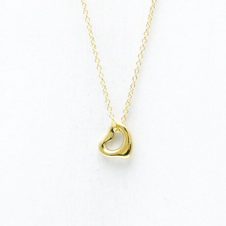 Tiffany & Co. // 18k Yellow Gold Open Heart Pendant Necklace // 15.74" // Store Display
