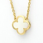 Van Cleef & Arpels // 18k Yellow Gold Pure Alhambra Mother of Pearl Pendant Necklace // 14.76"-16.33" // Store Display