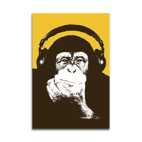 Headphone Monkey // Print on Acrylic Glass by Steez (24x16)
