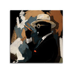 Cigar Lounge In Black // Print on Acrylic Glass by Sunflowerman (24x24)