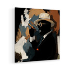 Cigar Lounge In Black // Print on Acrylic Glass by Sunflowerman (24x24)