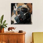 Cigar Lounge In Black // Print on Acrylic Glass by Sunflowerman (24x24)
