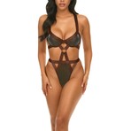 Jade Teddy // Irridescent + Chocolate (S)