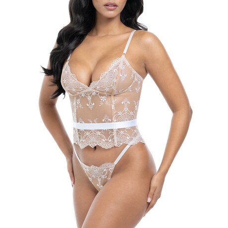 Marielli Bustier // Baroque Blossoms 038 + Bright White (S)