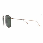 Porsche // Men's // P8940-C611 Pilot Sunglasses // Gold + Grey Lenses