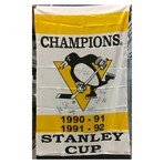 Pittsburgh Hockey // 9 Player Team Signed // Stanley Cup 36x60 Banner