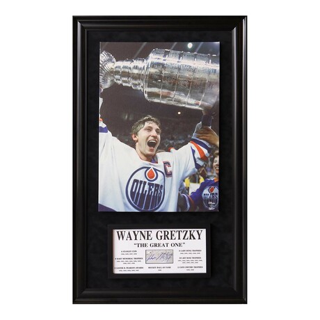 Wayne Gretzky // All Time Greats: Signature Plaque & Canvas Frame