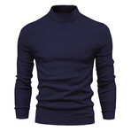 Solid Turtleneck Sweater // Navy (S)